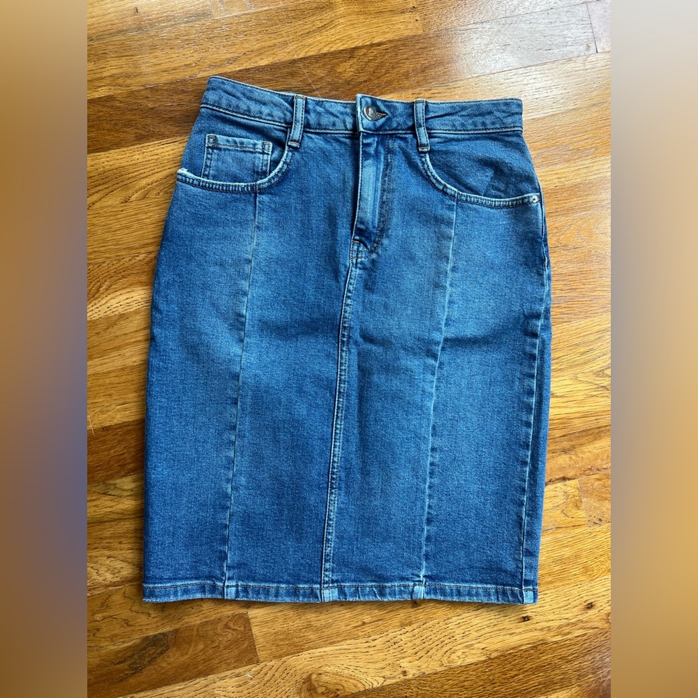 Pilcro Denim Pleated Skirt Anthropologie